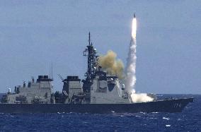(1)Japan conducts missile interception drill off Hawaii